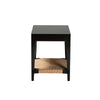 bali & pari Freya Modern Bohemian Black Finished Bayur Wood End Table WHI-FIB1-End-Table