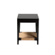 bali & pari Freya Modern Bohemian Black Finished Bayur Wood End Table WHI-FIB1-End-Table