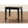bali & pari Freya Modern Bohemian Black Finished Bayur Wood End Table