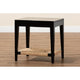 bali & pari Freya Modern Bohemian Black Finished Bayur Wood End Table