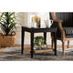 bali & pari Freya Modern Bohemian Black Finished Bayur Wood End Table WHI-FIB1-End-Table