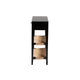 bali & pari Freya Modern Bohemian Black Finished Bayur Wood 1-Drawer Console Table WHI-FIB3-Console