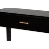 bali & pari Freya Modern Bohemian Black Finished Bayur Wood 1-Drawer Console Table WHI-FIB3-Console