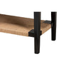 bali & pari Freya Modern Bohemian Black Finished Bayur Wood 1-Drawer Console Table WHI-FIB3-Console