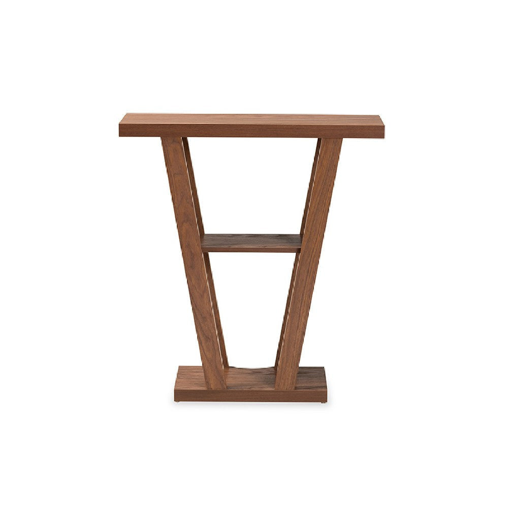 Baxton Studio Boone Modern and Contemporary Walnut Brown Finished Wood Console Table WHI-FP-01-Walnut-Console