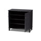 Baxton Studio Coolidge Modern and Contemporary Dark Grey Finished 4-Shelf Wood Shoe Storage Cabinet WHI-FP-01LV-Dark-Grey