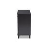 Baxton Studio Coolidge Modern and Contemporary Dark Grey Finished 4-Shelf Wood Shoe Storage Cabinet WHI-FP-01LV-Dark-Grey