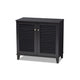 Baxton Studio Coolidge Modern and Contemporary Dark Grey Finished 4-Shelf Wood Shoe Storage Cabinet WHI-FP-01LV-Dark-Grey