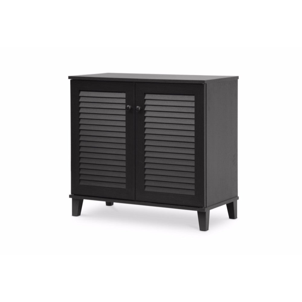 Baxton Studio Coolidge Espresso Shoe-Storage Cabinet WHI-FP-01LV-Espresso