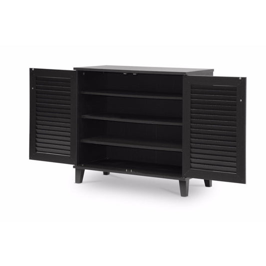 Baxton Studio Coolidge Espresso Shoe-Storage Cabinet