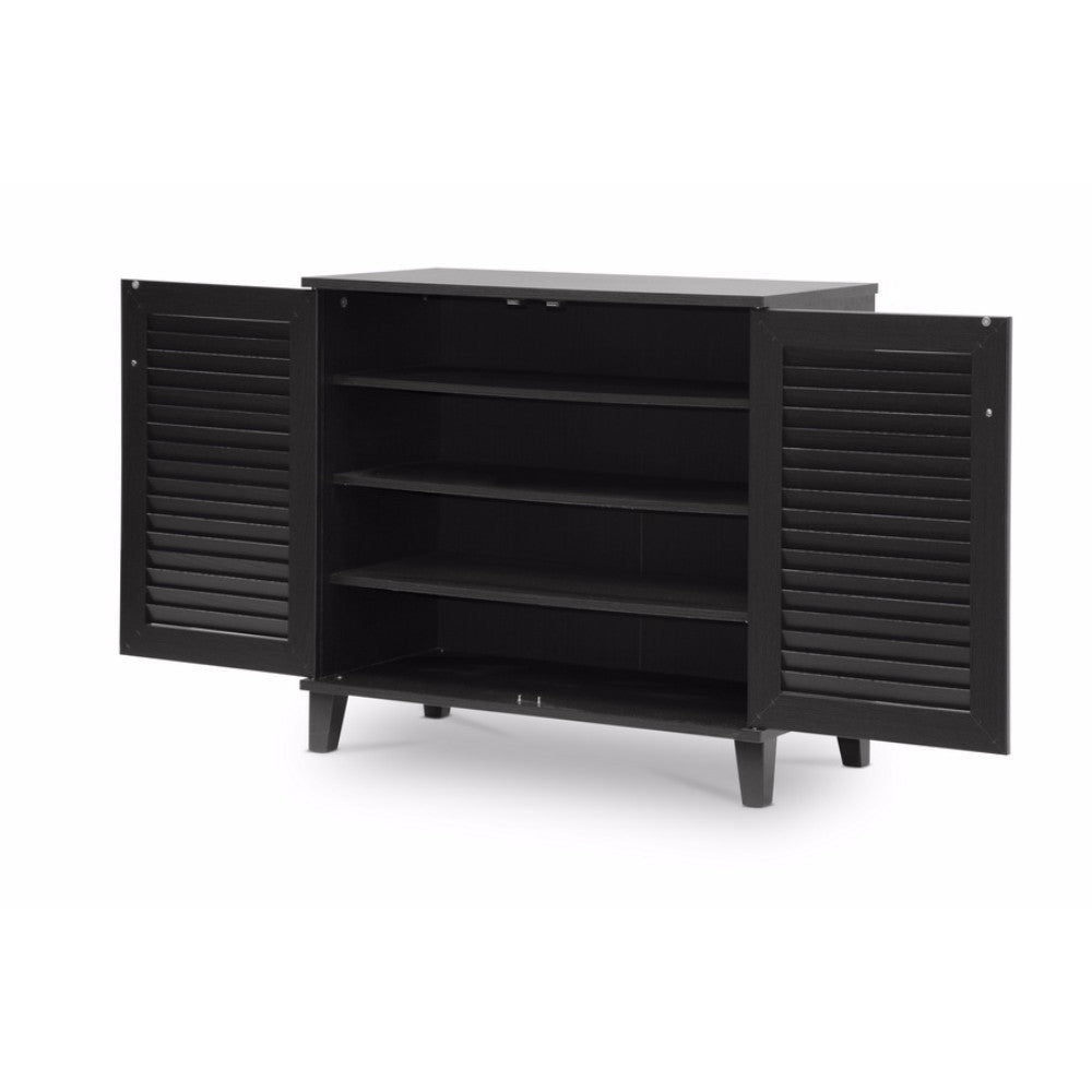 Baxton Studio Coolidge Espresso Shoe-Storage Cabinet