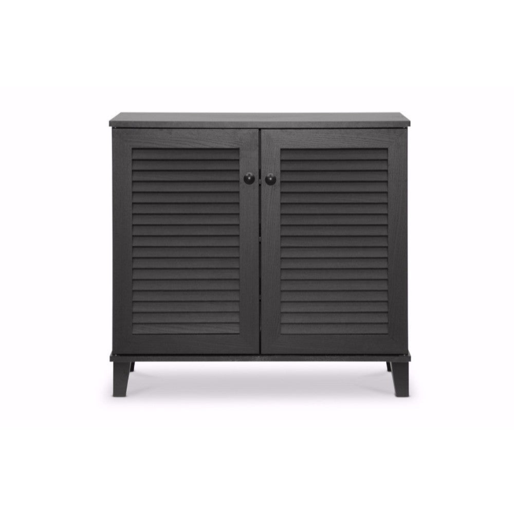 Baxton Studio Coolidge Espresso Shoe-Storage Cabinet WHI-FP-01LV-Espresso