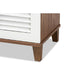 Baxton Studio Coolidge Modern and Contemporary White and Walnut Finished 4-Shelf Wood Shoe Storage Cabinet