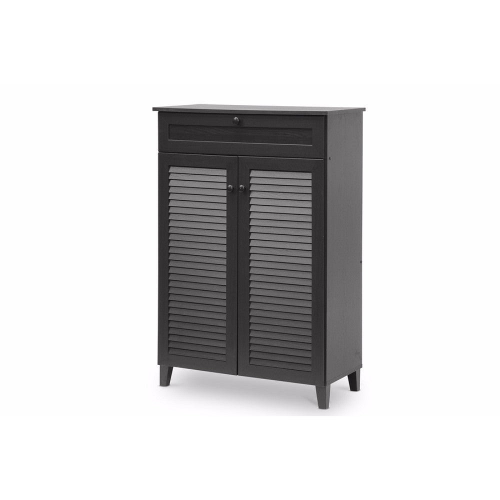 Baxton Studio Harding Espresso Shoe-Storage Cabinet WHI-FP-03LV-Espresso