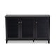 Baxton Studio Coolidge Modern and Contemporary Dark Grey Finished 8-Shelf Wood Shoe Storage Cabinet WHI-FP-04LV-Dark-Grey