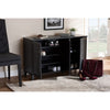 Baxton Studio Coolidge Modern and Contemporary Dark Grey Finished 8-Shelf Wood Shoe Storage Cabinet