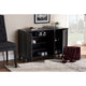 Baxton Studio Coolidge Modern and Contemporary Dark Grey Finished 8-Shelf Wood Shoe Storage Cabinet