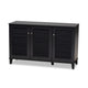 Baxton Studio Coolidge Modern and Contemporary Dark Grey Finished 8-Shelf Wood Shoe Storage Cabinet WHI-FP-04LV-Dark-Grey