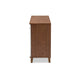 Baxton Studio Coolidge Modern and Contemporary Walnut Finished 8-Shelf Wood Shoe Storage Cabinet WHI-FP-04LV-Walnut