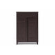 Baxton Studio Glidden Dark Brown Wood Modern Shoe Cabinet (Tall)