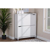 Baxton Studio Simms White Modern Shoe Cabinet