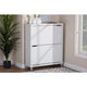 Baxton Studio Simms White Modern Shoe Cabinet