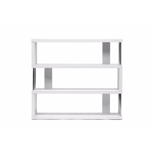 Baxton Studio Barnes White Three-Shelf Modern Bookcase