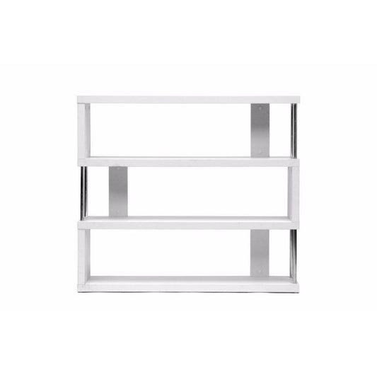 Baxton Studio Barnes White Three-Shelf Modern Bookcase