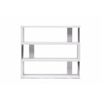 Baxton Studio Barnes White Three-Shelf Modern Bookcase