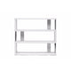 Baxton Studio Barnes White Three-Shelf Modern Bookcase