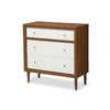 Baxton Studio Harlow Mid-century Modern Scandinavian Style White and Walnut Wood 3-drawer Chest WHI-FP-6782-Walnut-White