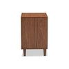 Baxton Studio Harlow Mid-century Modern Scandinavian Style White and Walnut Wood 1-drawer and 1-door Nightstand WHI-FP-6783-Walnut-White-NS