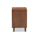 Baxton Studio Harlow Mid-century Modern Scandinavian Style White and Walnut Wood 1-drawer and 1-door Nightstand WHI-FP-6783-Walnut-White-NS