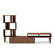 Baxton Studio Haversham Mid-century Retro Modern TV Stand Entertainment Center and Display Unit WHI-FP-6784-Walnut-TV