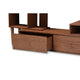 Baxton Studio Haversham Mid-century Retro Modern TV Stand Entertainment Center and Display Unit WHI-FP-6784-Walnut-TV