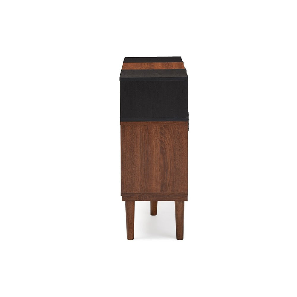 Baxton Studio Anderson Mid-century Retro Modern Oak and Espresso Wood Sideboard Storage Cabinet WHI-FP-6794-Oak-Espresso