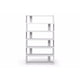 Baxton Studio Barnes White Six-Shelf Modern Bookcase