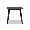 Baxton Studio Britte Mid-Century Modern Dark Oak Brown Finished Square Wood Dining Table WHI-Fiesta-Coffee-Oak-DT