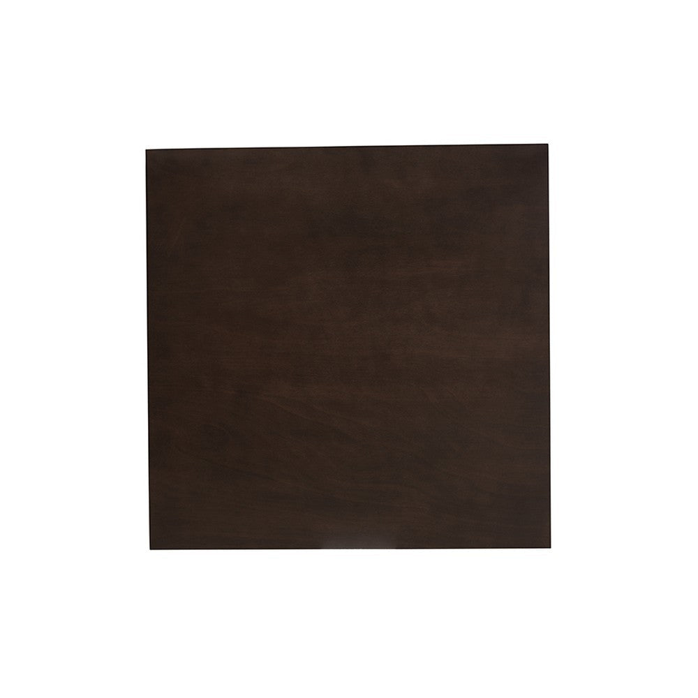 Baxton Studio Britte Mid-Century Modern Dark Oak Brown Finished Square Wood Dining Table WHI-Fiesta-Coffee-Oak-DT