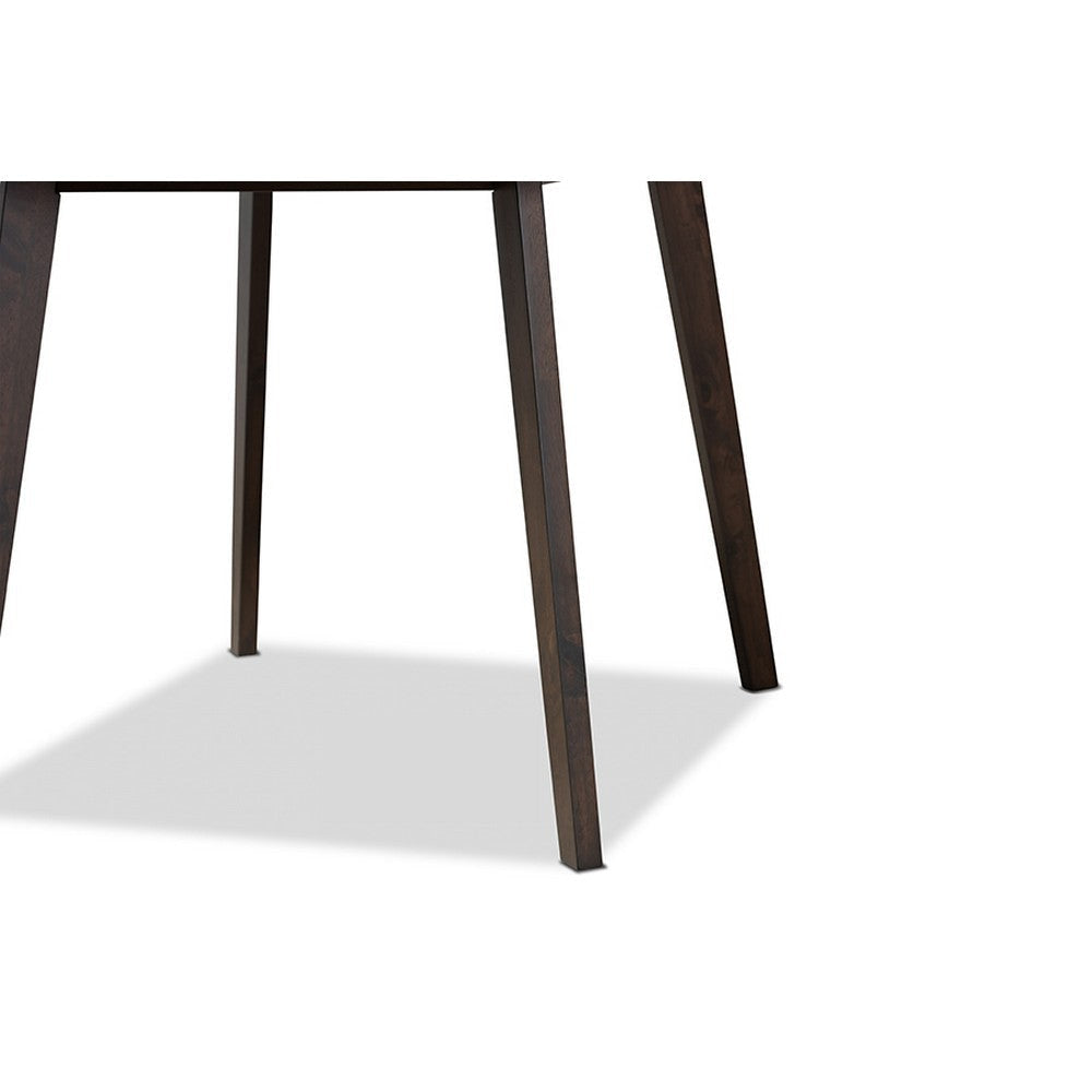 Baxton Studio Britte Mid-Century Modern Dark Oak Brown Finished Square Wood Dining Table WHI-Fiesta-Coffee-Oak-DT