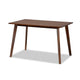 Baxton Studio Britte Mid-Century Modern Transitional Walnut Brown Finished Rectangular Wood Dining Table WHI-Fiesta-Walnut-Rectangle-DT