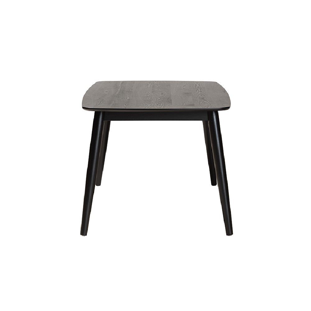 Baxton Studio Flora Mid-Century Modern Black Finished Wood Dining Table WHI-Flora-Black-DT