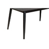 Baxton Studio Flora Mid-Century Modern Black Finished Wood Dining Table WHI-Flora-Black-DT