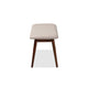 Baxton Studio Flora Mid-Century Modern Light Grey Fabric Upholstered Walnut Finished Wood Dining Bench WHI-Flora-Light-Grey-Walnut-Bench