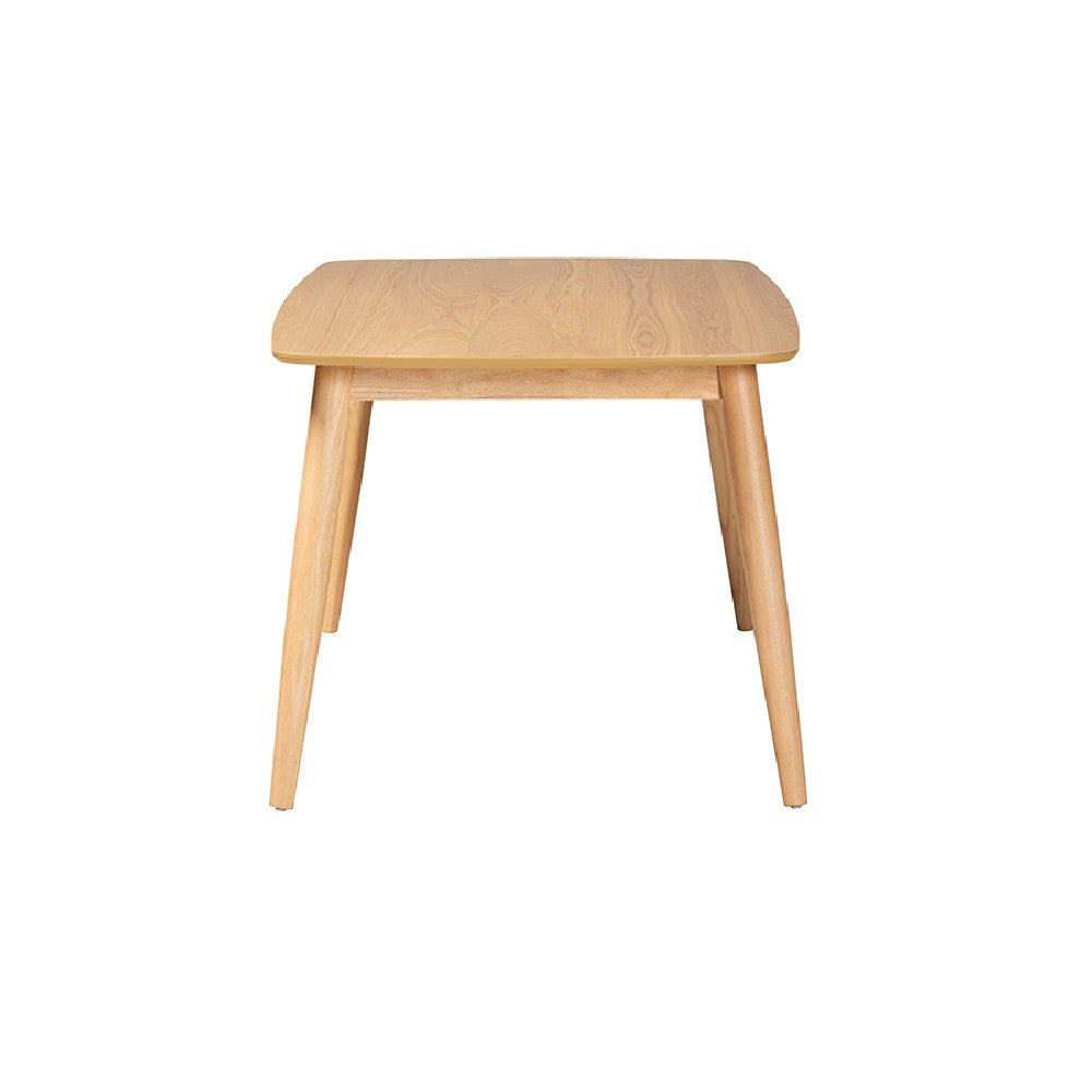 Baxton Studio Flora Mid-Century Modern Natural Oak Finished Wood Dining Table