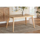 Baxton Studio Flora Mid-Century Modern Natural Oak Finished Wood Dining Table
