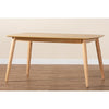 Baxton Studio Flora Mid-Century Modern Natural Oak Finished Wood Dining Table