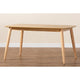Baxton Studio Flora Mid-Century Modern Natural Oak Finished Wood Dining Table
