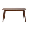 Baxton Studio Flora Mid-Century Modern Walnut Brown Finished Wood Dining Table WHI-Flora-Walnut-Crown-Cut-Veneer-DT