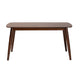 Baxton Studio Flora Mid-Century Modern Walnut Brown Finished Wood Dining Table WHI-Flora-Walnut-Crown-Cut-Veneer-DT